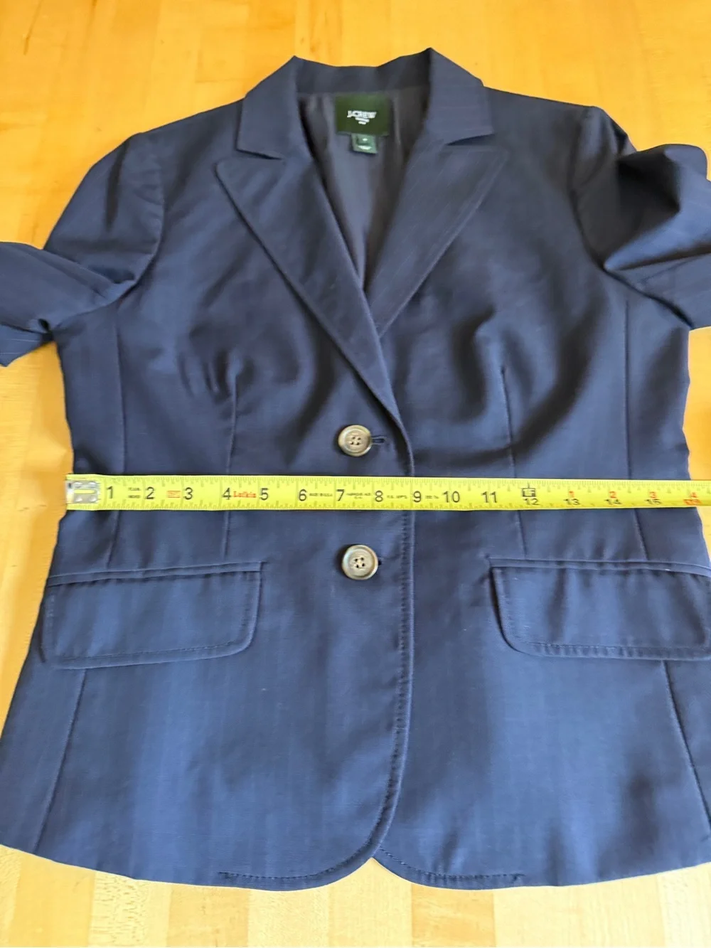 J. Crew Suiting Navy Pinstripe Lightweight Wool Pant Suit City Fit 6/8  *EUC*